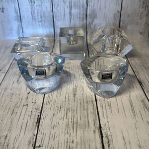 NAMBE Set Of Two‎ Full Lead Crystal Votive-Tea Light Candle Holders Slovenia